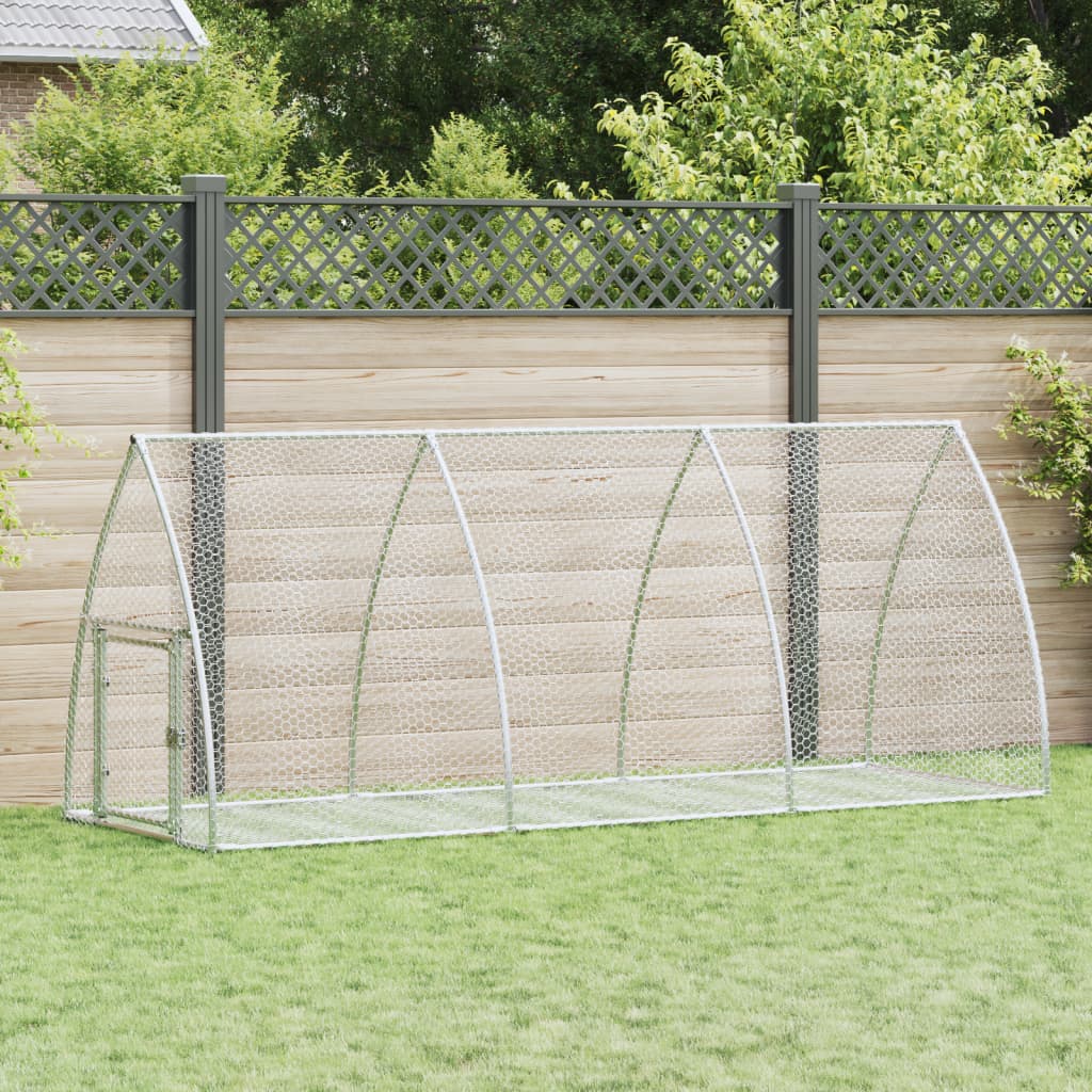 VidaXL Konijnenhok 300x105x120 cm gegalvaniseerd staal zilverkleurig