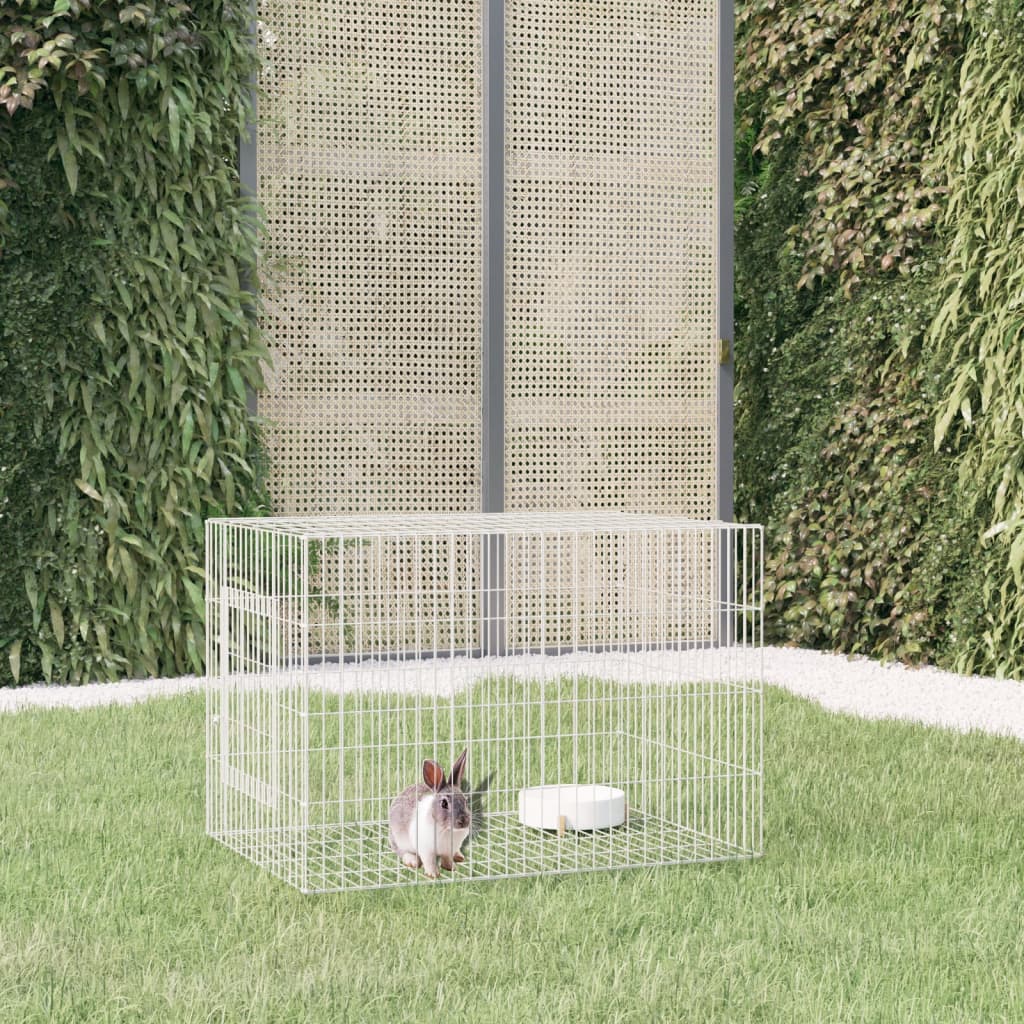VidaXL Konijnenkooi 78x54x54 cm gegalvaniseerd ijzer