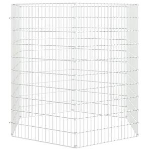 Dierenverblijf 6 panelen 54x100 cm gegalvaniseerd ijzer