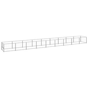 VIDAXL Hundezwinger Silbern 9 M² Stahl