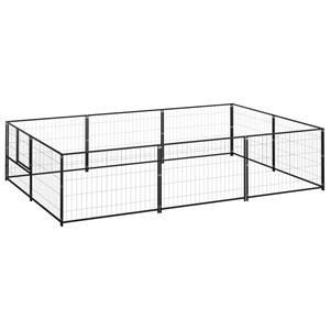VIDAXL Hundezwinger Schwarz 6 M² Stahl