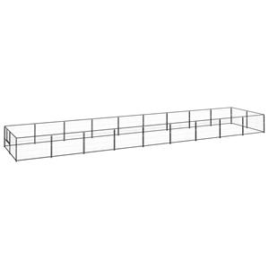 VIDAXL Hundezwinger Schwarz 18 M² Stahl