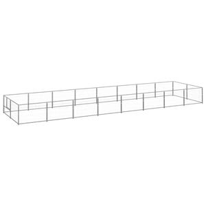 VIDAXL Hundezwinger Silbern 16 M² Stahl