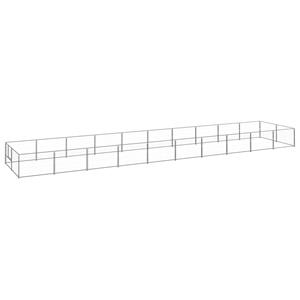 VIDAXL Hundezwinger Silbern 20 M² Stahl