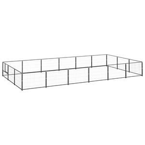 VIDAXL Hundezwinger Schwarz 18 M² Stahl