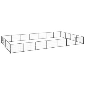 VIDAXL Hundezwinger Schwarz 28 M² Stahl