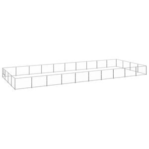 VIDAXL Hundezwinger Silbern 40 M² Stahl