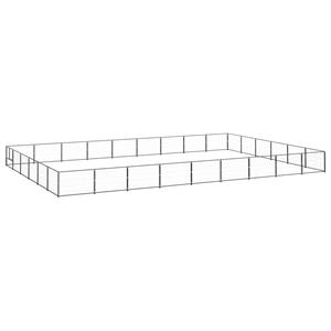 VIDAXL Hundezwinger Schwarz 54 M² Stahl
