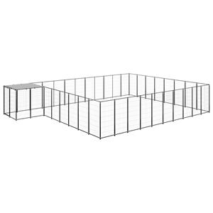VIDAXL Hundezwinger Schwarz 25,41 M² Stahl