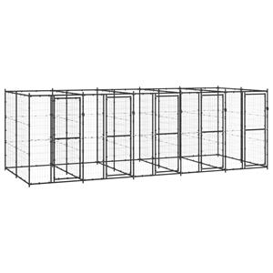 VIDAXL Outdoor-hundezwinger Stahl 12,1 M²