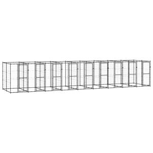 vidaXL Hondenkennel 21,78 m² staal