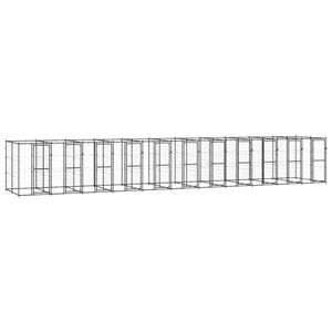 VIDAXL Outdoor-hundezwinger Stahl 26,62 M²