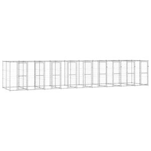 vidaXL Hondenkennel 21,78 m² gegalvaniseerd staal