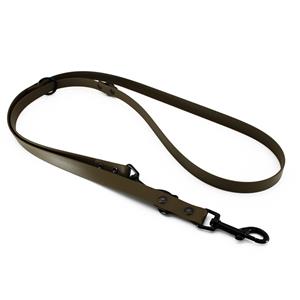 Heim Verstelbaar BioThane Lood, olijf - 200 cm lang, 19 mm breed