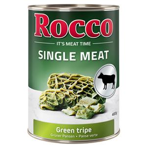 Dubbelpakket Rocco Single Meat 12 x 400 g Hondenvoer - Pure Groene Pens