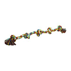 Beeztees Flostouw - Hondenspeelgoed - 5 Knopen - Gekleurd - Ca. 1000 gram