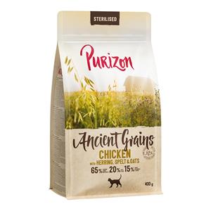 2 x 400 g Purizon Kattendroogvoer voor een probeerprijs! - Ancient Grain Adult Sterilised Kip met Vis