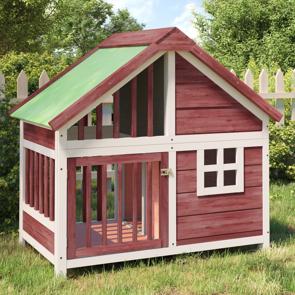 VidaXL Hondenhok 96x60,5x87 cm massief grenenhout mokkakleurig