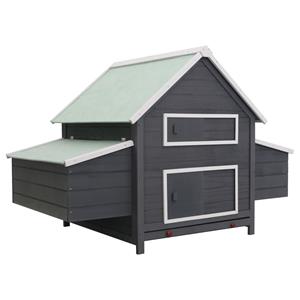 vidaXL Kippenhok 157x97x110 cm hout grijs