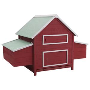 vidaXL Kippenhok 157x97x110 cm hout rood