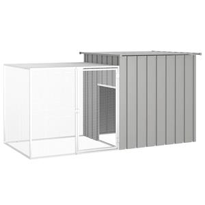 VidaXL Kippenhok 200x91x100 cm gegalvaniseerd staal grijs