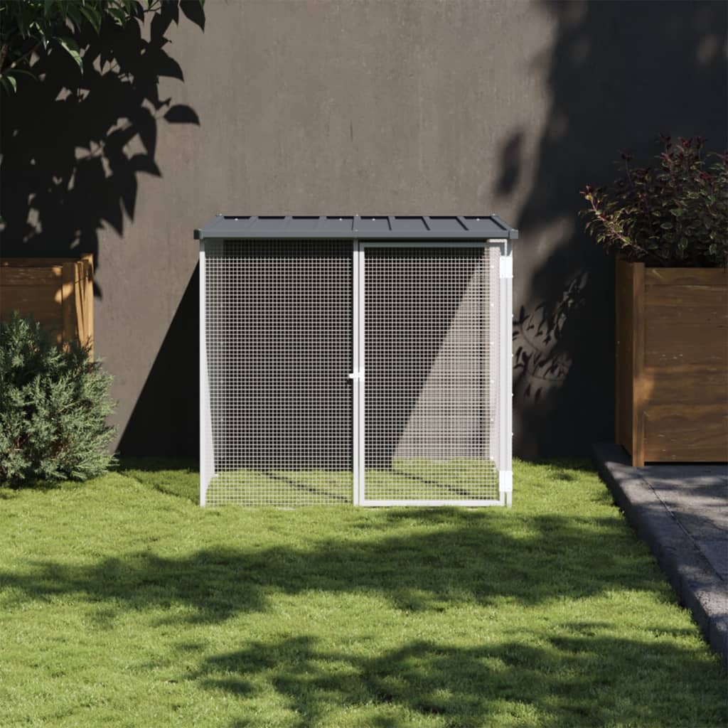 VidaXL Kippenhok met dak 103x98x90 cm gegalvaniseerd staal antraciet