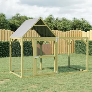 vidaXL Kippenhok 200x100x150 cm geïmpregneerd massief grenenhout