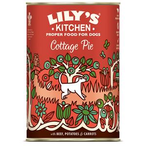6x400g Lily's Kitchen Diner voor honden Rundvlees, aardappelen & wortelen nat hondenvoer
