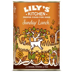 Lily's Kitchen Vispastei met Erwten 6 x 400 g - Kip met aardappelen & erwten