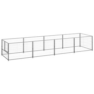 VIDAXL Hundezwinger Silbern 4 M² Stahl
