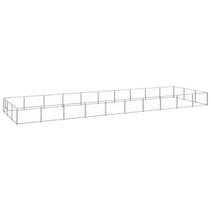 VIDAXL Hundezwinger Silbern 30 M² Stahl