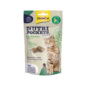 3X60g GimCat Nutri Pockets insecten & kattenkruid kattensnacks
