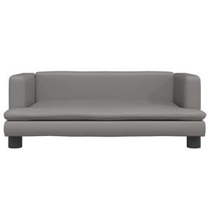vidaXL Hondenmand 80x45x30 cm kunstleer grijs