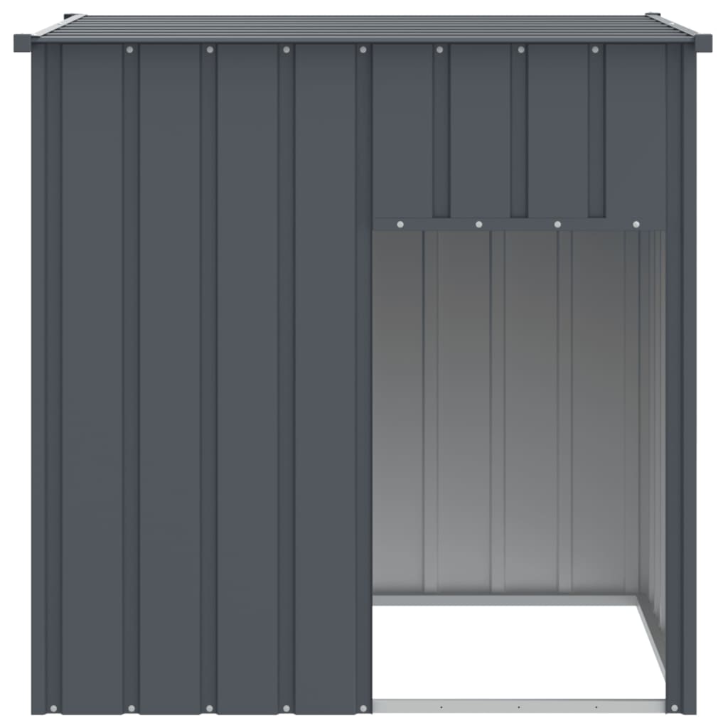 VidaXL Hondenhok met dak 110x103x109 cm gegalvaniseerd staal antraciet