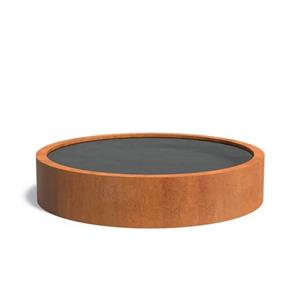 Tuinvoordeel cortenstaal vijver rond 200 x 40 cm