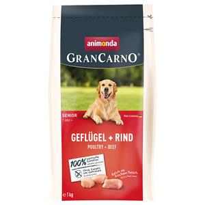 1kg animonda GranCarno Senior Gevogelte + Rund droogvoer voor honden
