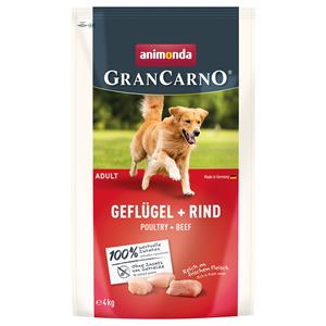 Voordeelpakket: 2x4kg animonda GranCarno Adult Gevogelte + Rund droogvoer voor honden