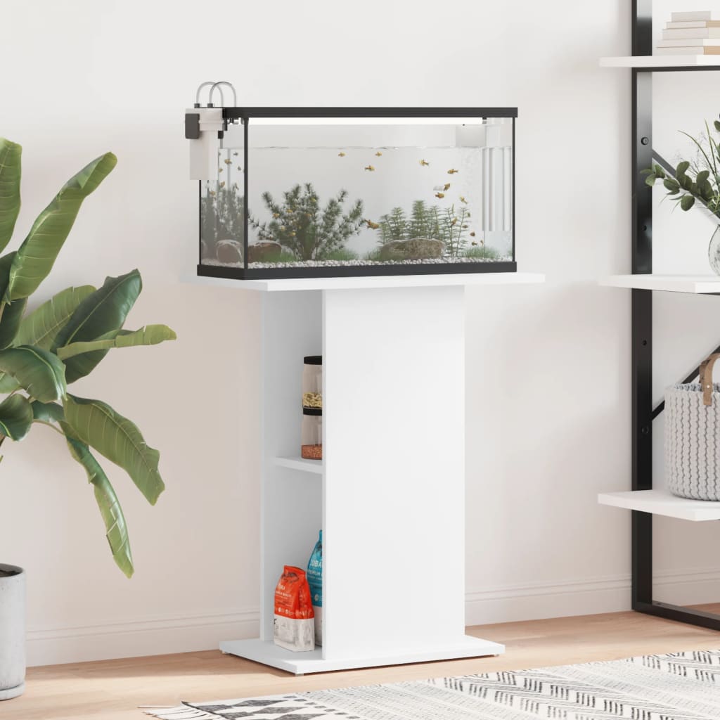 vidaxl Aquariumstandaard 60,5x36x72,5 cm bewerkt hout wit