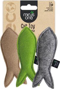 Minus One Felt Cat Toys - 3 Pack Fish