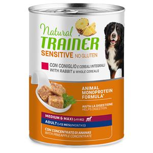 Trainer Natural Sensitive 6x400 g Natural Trainer Sensitive Adult Medium & Maxi No Gluten Konijn natvoer voor honden