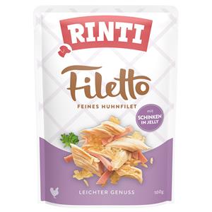 Voordeelpakket Rinti Filetto Zakjes in Gelei 48 x 100 g - Kip met Ham
