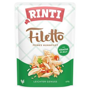 Voordeelpakket Rinti Filetto Zakjes in Gelei 48 x 100 g - Kip met Groenten