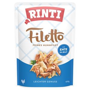Voordeelpakket Rinti Filetto Zakjes in Gelei 48 x 100 g - Kip met Eend
