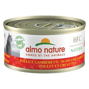 Almo Nature 70g Almo Nature HFC Natural 6 x 70 g Kip en Garnalen