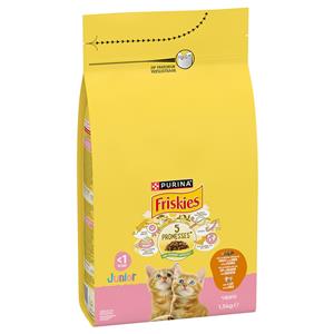 1,5kg PURINA FRISKIES Junior kattenvoer met kip, kalkoen en groenten droogvoer voor katten