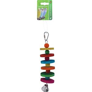 De Boon Bal + Cirkels Hout met Metalen Bel 21CM