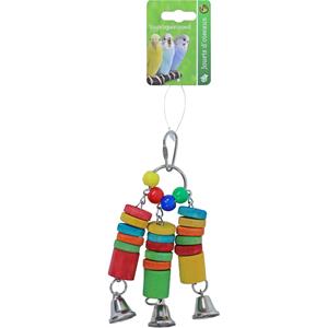 De Boon Triple Dangle Hout + 3x Metalen Bel 18CM