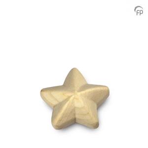 urnwebshop Esdoornhouten Mini Dierenurn Sterretje Naturel (0.05 liter)