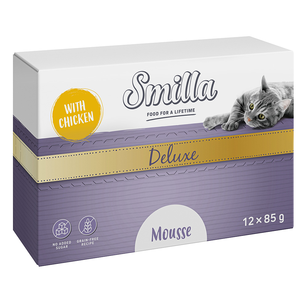 12x85g Smilla Deluxe Mousse met Kip Katten Natvoer