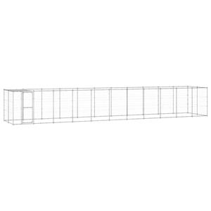 vidaXL Hondenkennel met dak 26,62 m² gegalvaniseerd staal